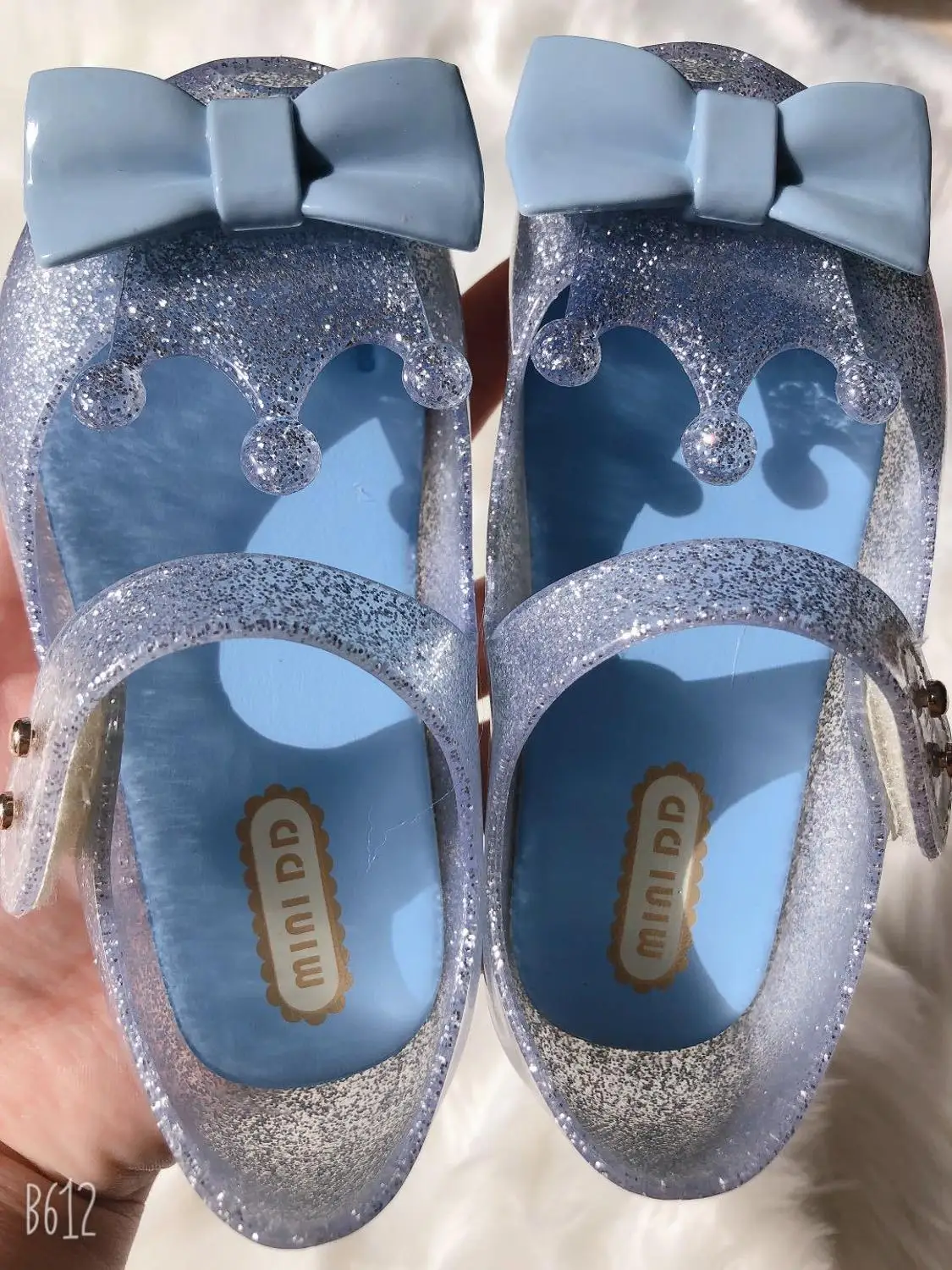 New Color High Quality Kids Girl's MINI DD Retro shoes Children Sparkle Crown Sandals Kids Baby Candy shoes Jelly shoes SH19109 2