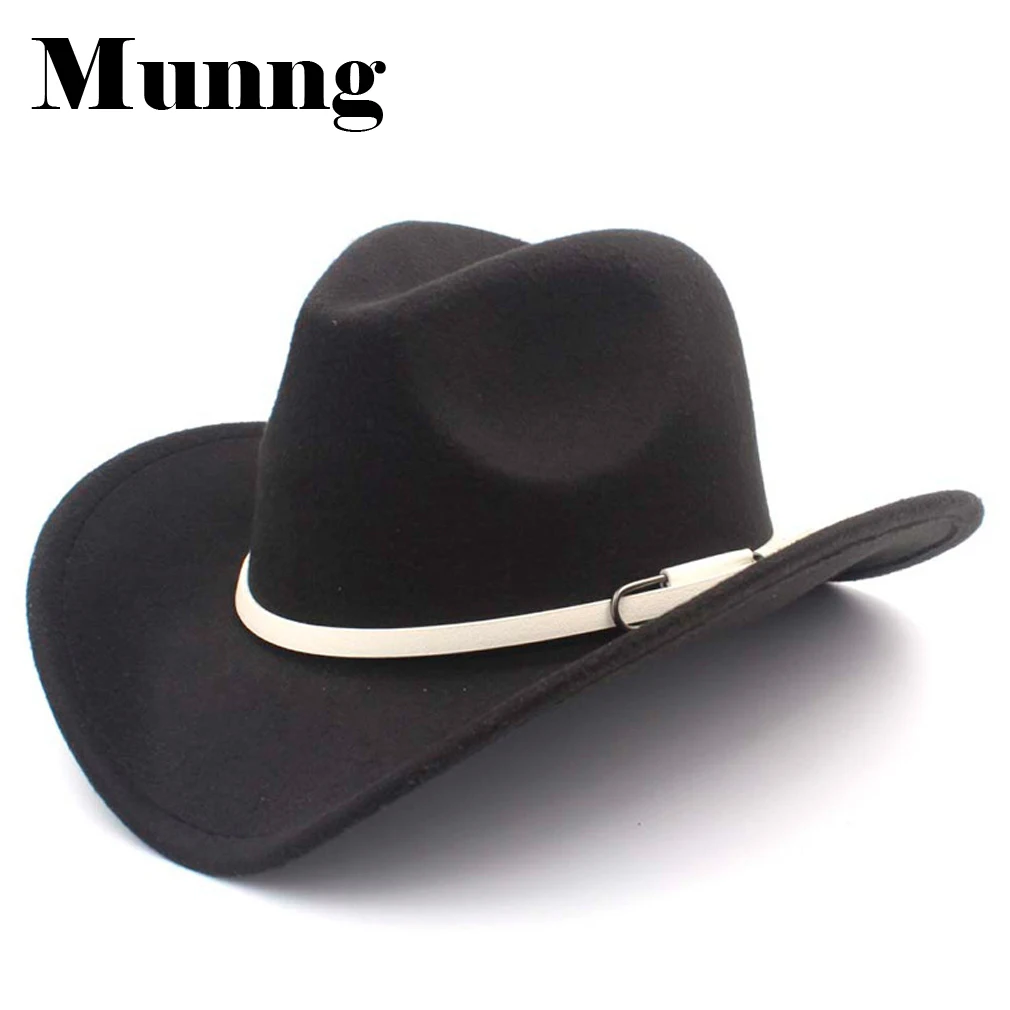 Munng Men Women Winter Wool Blend Wide 