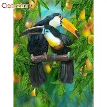 

GATYZTORY DIY Painting By Numbers Bird Animal HandPainted Oil Painting Adults Children Kill Time Unique Gift Wall Decor