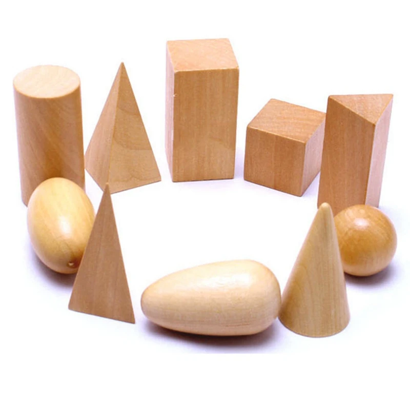  Wooden Geometric Mystery Bag Teaching Aids Geometric Building Blocks Set Education Cognitive Toys 1 - 4000320126906