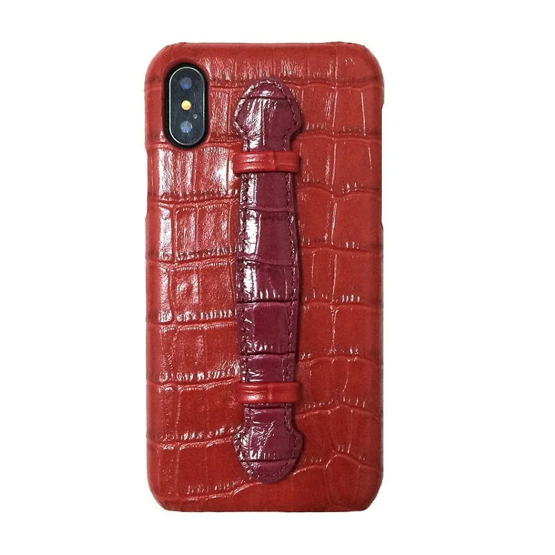 Solque чехол из натуральной кожи с ремешком и ручкой для iPhone X XS Max XR 10 Роскошный