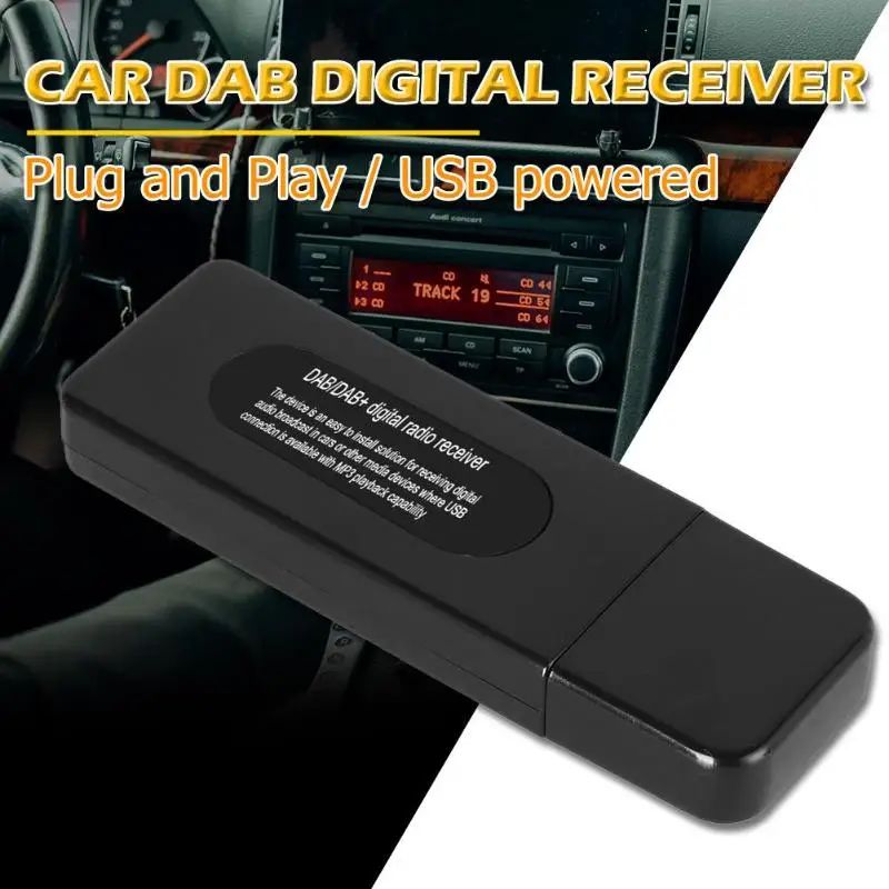 Портативный автомобильный DAB/DAB+ Цифровая литиевая батарея адаптер USB RDS fm-радио приемник с антенной подходит для всех моделей на рынке