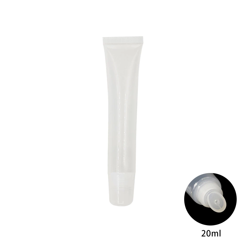 

Прозрачная упаковка для ухода за волосами, косметическая трубка 20 мл, 100 шт. тюбиков для бальзама для губ, многоразовые флаконы