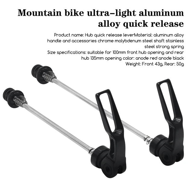 Bike Locks Bicycle Skewer, Titanium Ti Axle CNC Alloy Quick