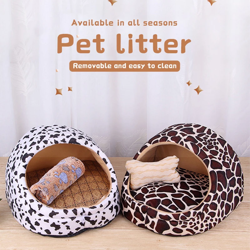 Cat Beds House Soft Dog Bed Pet Cushion For Dogs Cats Basket Puppy Kennel Cat Nest Mat