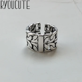 

Punk Vintage Silver Color Large Geometric Rings For Women Gifts Girls Open Retro Antique Rings Wedding Jewelry