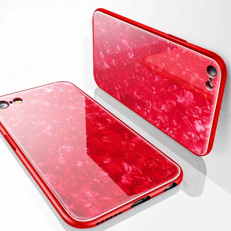 Из закаленного стекла с полным покрытием зеркальный чехол для телефона Apple iPhone 7 8