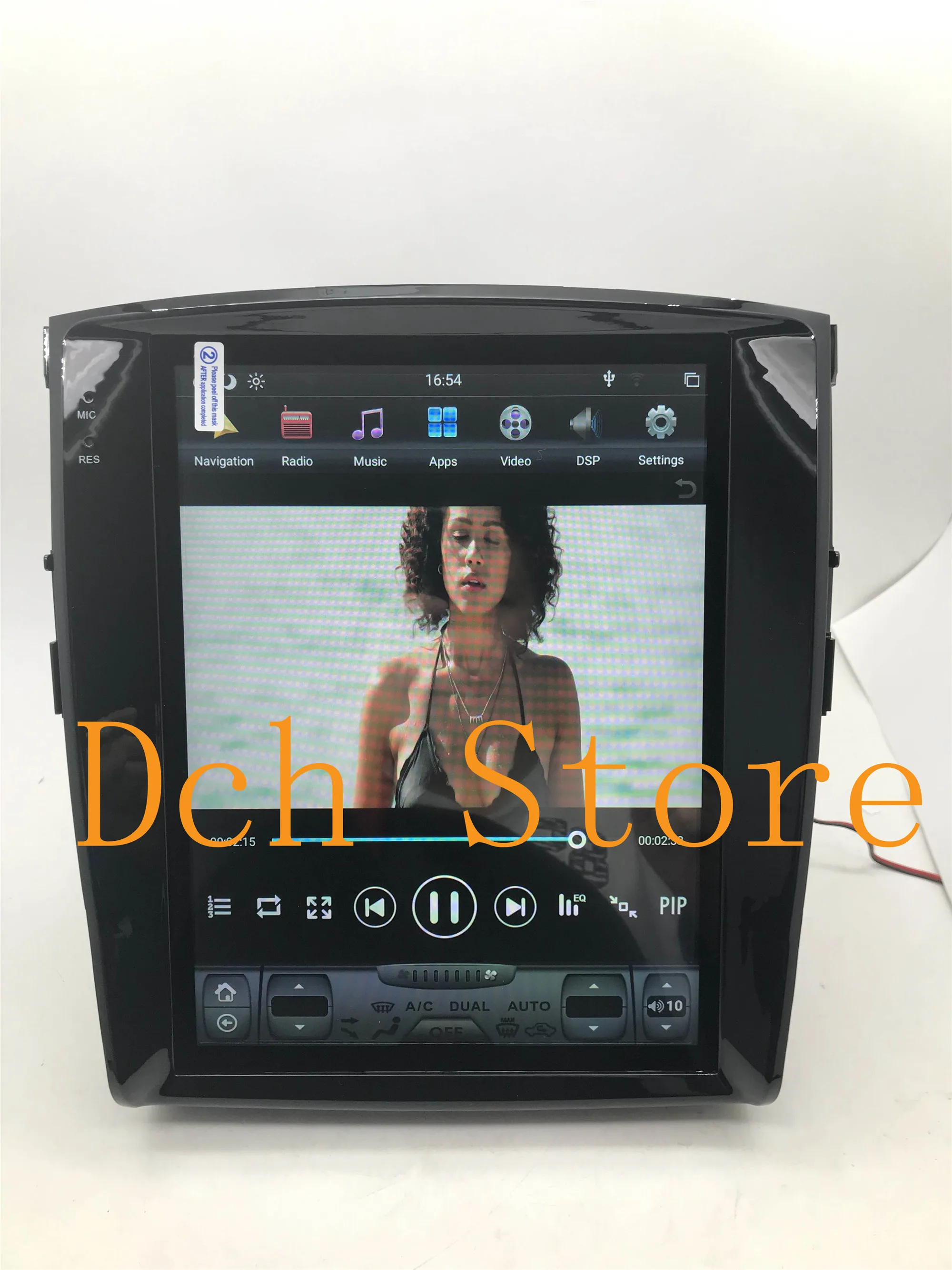 Автомобильный DVD проигрыватель с вертикальным экраном 12 1 дюйма в стиле Tesla Android 9 0