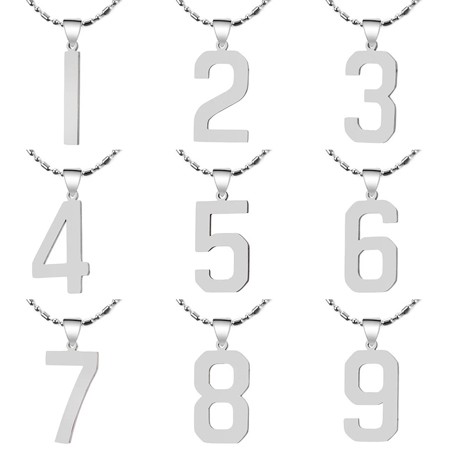 Hapiship Women Men S Jewelry Stainless Steel Arabic Numerals Number 0 1 2 3 4 5 6 7 8 9 Pendant Short Necklace Sssz0 Xmas Gift Aliexpress