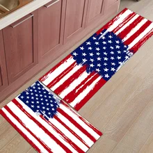 Ручная роспись, в стиле граффити, американский флаг, 2 предмета, коврик для кухни, аксессуары для ванной комнаты, набор грязи, Траппер, обувь