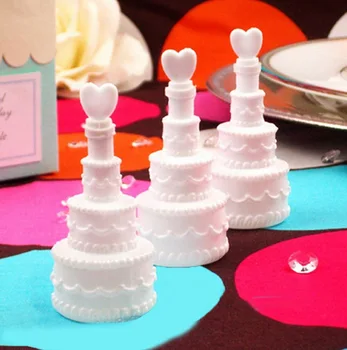 

96pcs White Cake Empty Bubbles Soap Bottles Romantic Wedding Birthday Party Decor Event Festival Supplies Kid Toy
