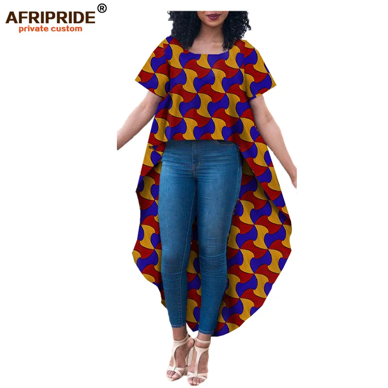 Весна, платья в африканском стиле для женщин, футболка с коротким рукавом, принт восковой хлопок, африканская Женская одежда, большие размеры, A722301