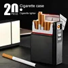Brand New Detachable Cigarette Case with Lighter Portable Metal Cigarette Holder Case Lighter Usb Eletronic Torch Jet Lighters 2
