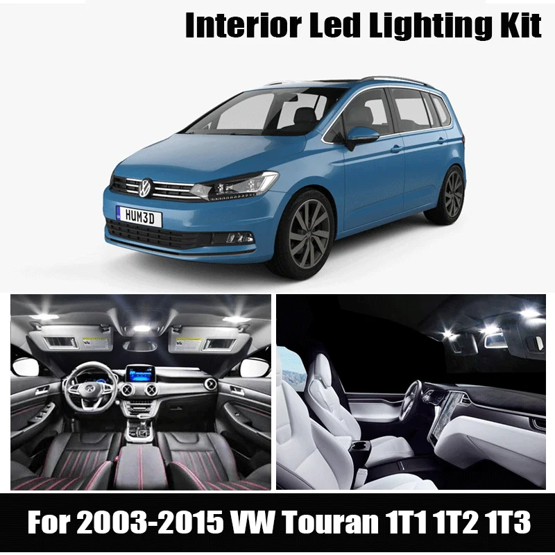 Для Volkswagen 2003 2015 для VW Touran 1T1 1T2 1T3 чистый белый Canbus без ошибок светодиодный