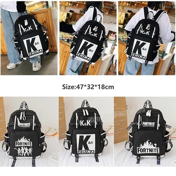 

Fortnites Backpack fortnights School Bags Men Boys Fortress Night School Waterproof Battle Royale Book Bag Kid Usb SchoolBag