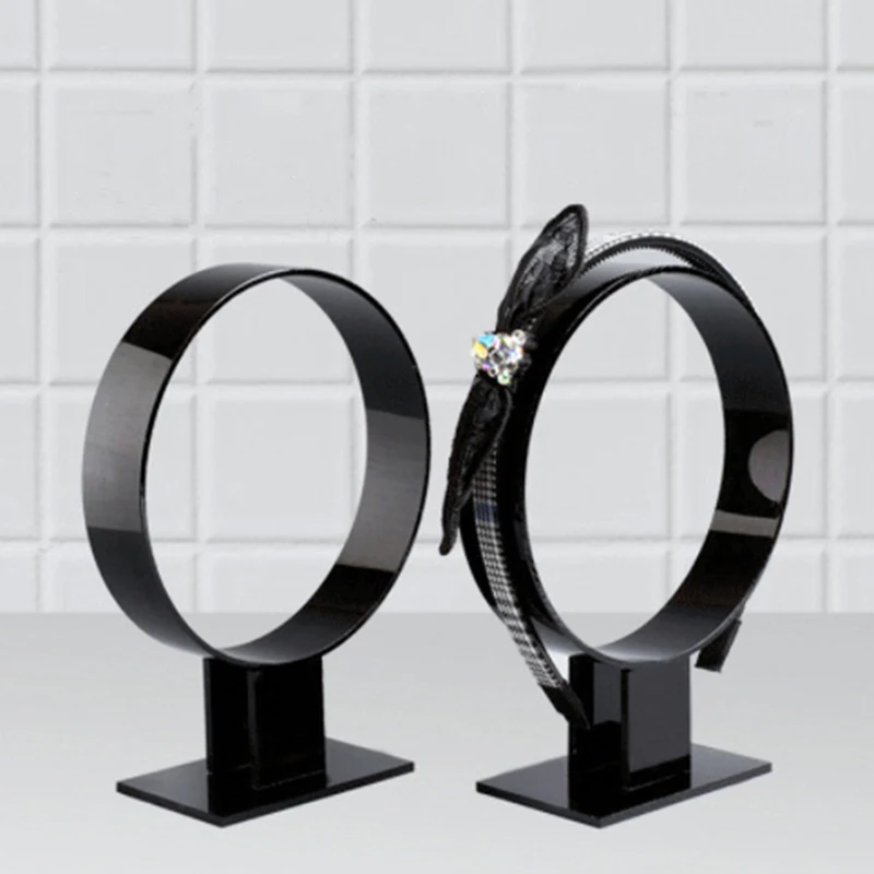 Acrylic Headband Holder Hair Accessories Hair Band Headgear Display Stand Black Jewelry Holder Household Storage Display Stand 2