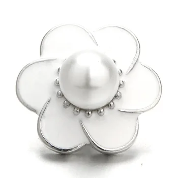 

20pcs big flower oil Snap Jewelry Mix Many colors 18mm Metal Snap buttons buttons Rhinestone Snaps Jewelry