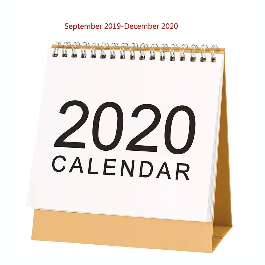 New 2020 Kraft Paper Desk Calendar Desk Top Flip Calendar Home