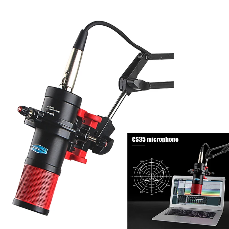 

Alctron CS35 Condenser Microphone Shock-proof Frame for Studio Recording w/Shock Mount Filter with High Quality Capacitive Head