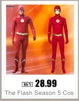 The Flash Season 5 Cosplay August Heart Barry Allen Costume Godspeed The Flash White jumpsuit Leather Halloween Suit Adult Boots