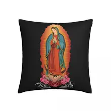 

Our Lady Of Guadalupe Square Pillow Cases Virgin Mary Christian Cushion Cover Awesome Decorative Pillowcase for Home 40x40cm