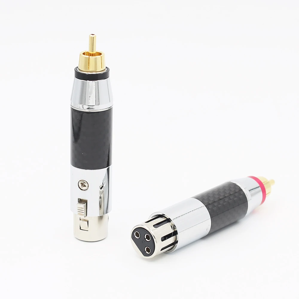 

Audiocrast 2x XLR Female to RCA Male Socket Adapter Gold Balanced Cable Plug Phono