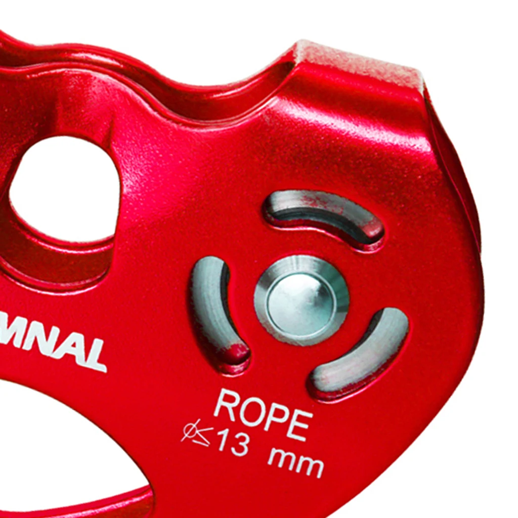 25KN Climbing Rescue Double Pulley Speed Cable Trolley For 13mm Rope