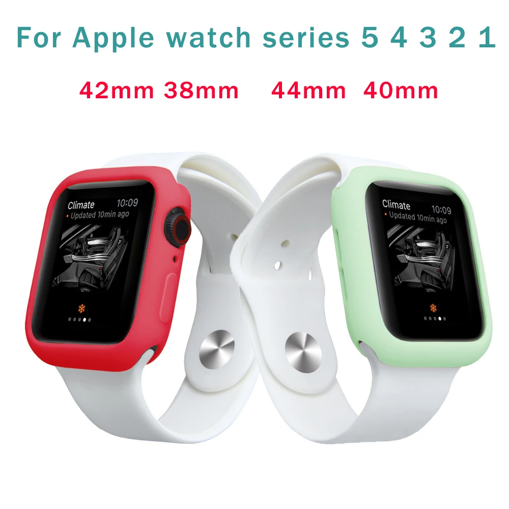 ТПУ карамельного цвета крышка для apple watch series 5 4 3 2 1 корпус 42 мм 38 мм Ультратонкий бампер подходит протектор для iwatch 40 мм 44 мм часы