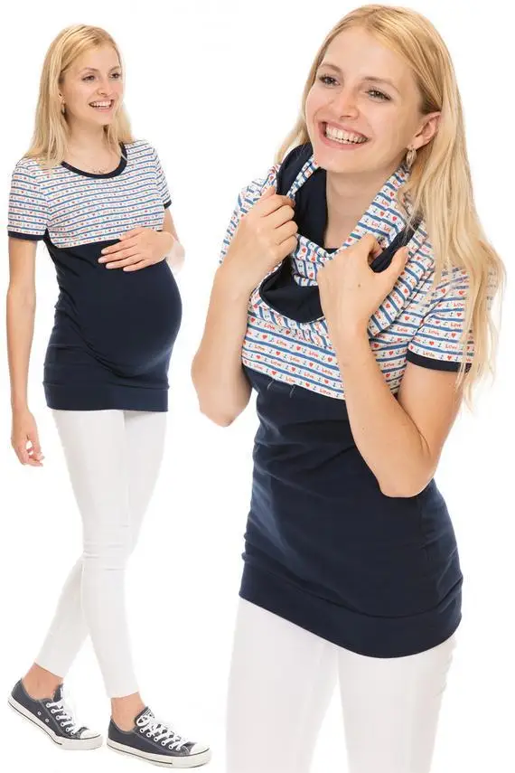 Топ с капюшоном для грудного вскармливания, футболка для кормящих мам+ шарф, Одежда для беременных, Одежда для беременных, летняя одежда для беременных
