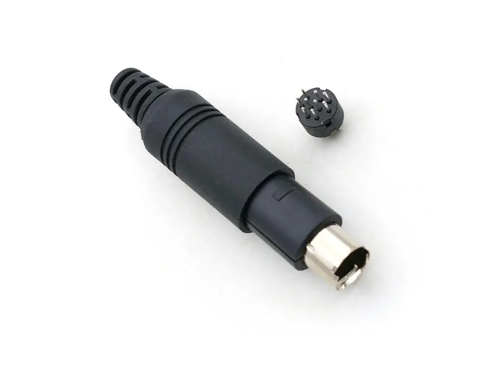 1 шт. 9 контактный штекер мини Din разъем для пайки|connector din|connector mini dinconnector pin |