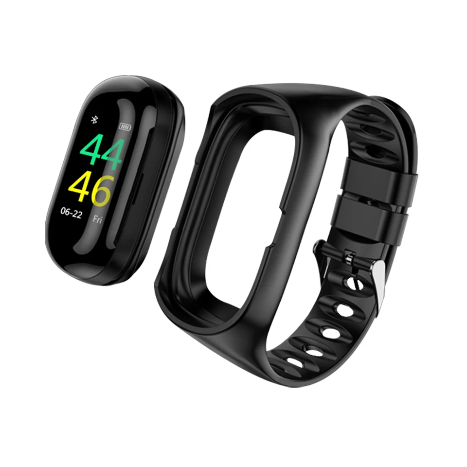 Новейшая bluetooth-гарнитура AI smart watc, трекер здоровья, шагомер, фитнес-браслет, умный Браслет 2в1, беспроводная bluetooth-гарнитура