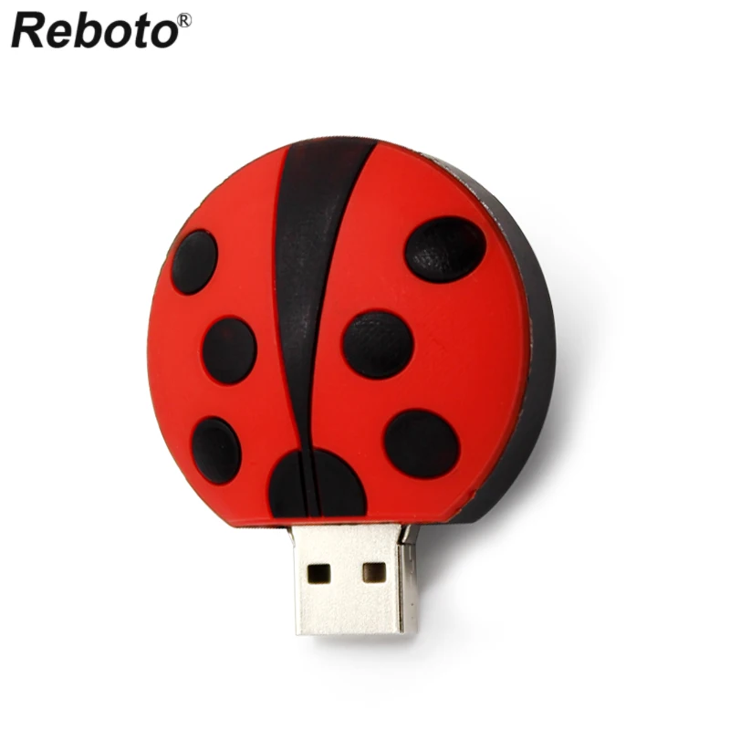 Cartoon Animal Ladybug Pendrive 4GB 8GB 16GB 32GB 64GB Cute Fashion Personalized Gift Beetle USB 2.0 Flash Drive Memory Stick