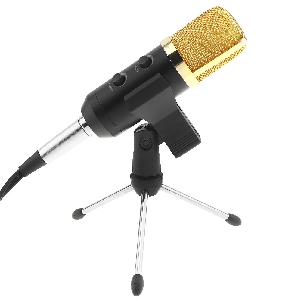 USB микрофон Студийный профессиональный конденсаторный проводной компьютерный микрофон с подставкой для караоке/видео/записи ПК