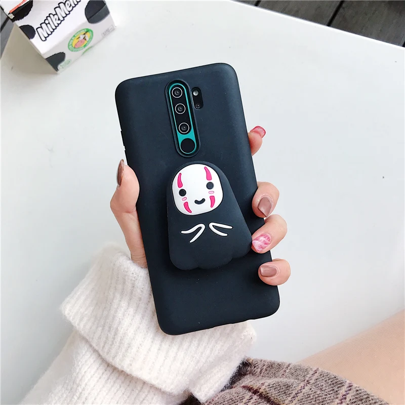3D Silicone Cartoon Phone Holder Case For Xiaomi Redmi Note 10 Redmi Note 10 Pro Note 10S 9 8T K30 Pro K40 Pro mi poco F3 Cover