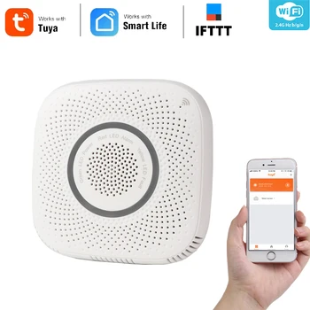 

Haozee Smart Combusitible Gas Leakage Alarm Sensor Wifi Smart Home Sensor Work with Google Assistant,Alexa,IFTTT
