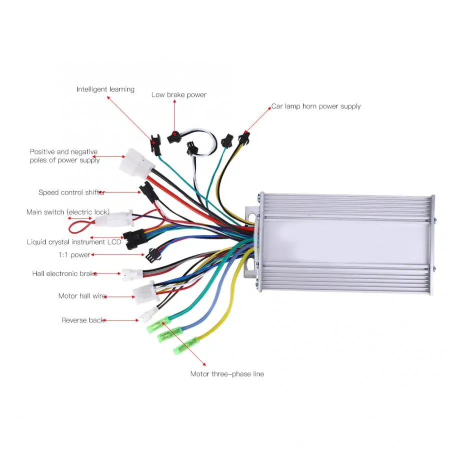 Электрический бесщеточный контроллер 24 В/36 В/48 В/60 в 500 Вт с ЖК дисплеем|Аксессуары