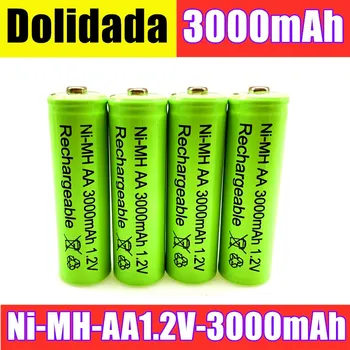 

AA battery 3000 mAh Rechargeable battery NI-MH 1.2 V AA battery,apply flashlight, remote control, toy,electric razor, etc.