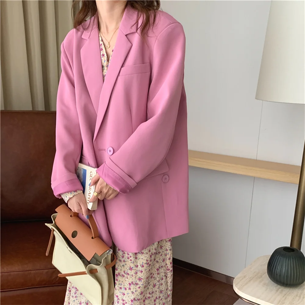 Alien Kitty Formal Solid Vintage Women Blazers Oversize Casual High Quality 2021 Streetwear Chic Loose Slim Autumn OL Jackets | Женская