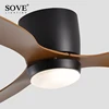 SOVE Modern White Ceiling Fan With Led Light Ceiling Light Fan Ceiling Fans With Lights Led Fan Lamp Remote Control 5