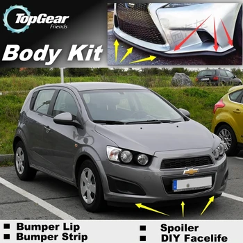 

NOVOVISU Bumper Lip Lips For Chevrolet Aveo T200 T250 T300 2002~2015 / Top Gear Shop Spoiler / TOPGEAR Body Kit + Strip