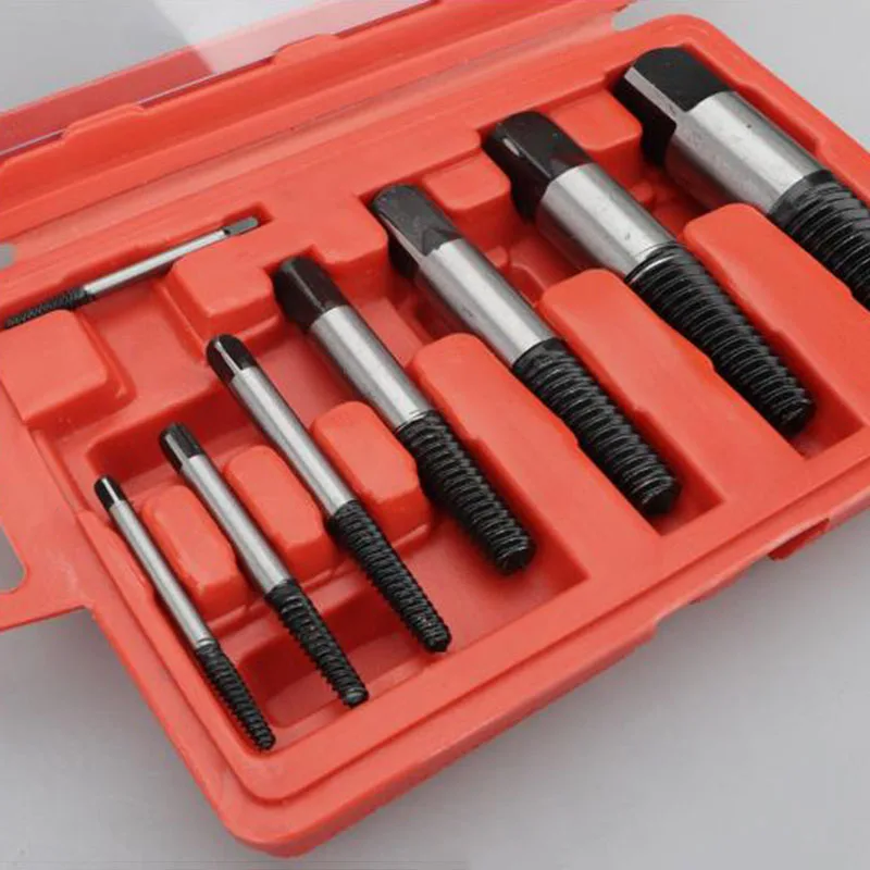 

8PCS Broken Bolts Screws Extractor Set High Carbon Steel Remove Tools Durable high quality DIY woodworking