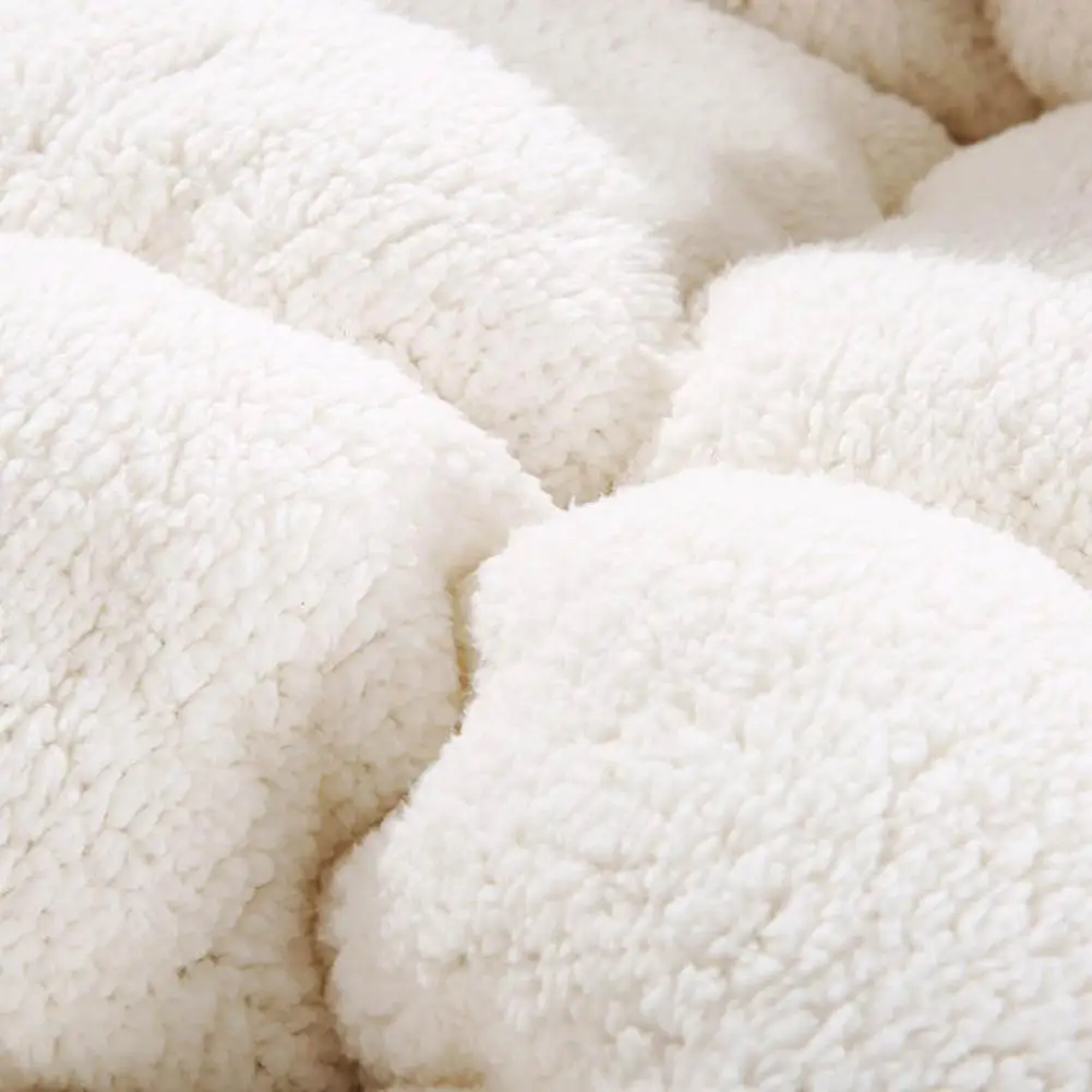 Простое однотонное зимнее стеганое одеяло, одностороннее, полиэстер, одностороннее, берберский флис, полиэстер, наполнитель, двойное, полное, королевское одеяло