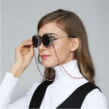 Модные женские цепочки для очков конфетные акриловые бусины цепи Противоскользящий шнур для очков держатель шейный ремень очки для чтения веревка