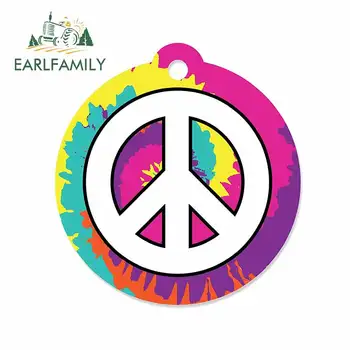 

EARLFAMILY 13cm x 12.2cm For Cheap Hippie Party Ideas Peace Cartoon Car Stickers DIY Decal Motorcycle Scratch-Proof Decor