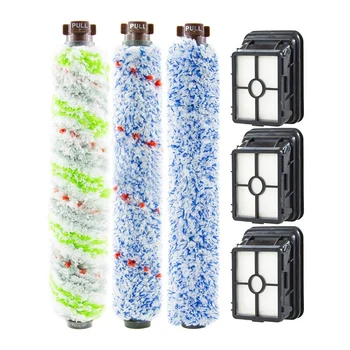 

1 Set Multi-Surface Pet 2306 and Multi-Surface 1868 and Wood Floor 1926 Brush Roll and 3 Pack 1866 Filter Compatible with Bissel