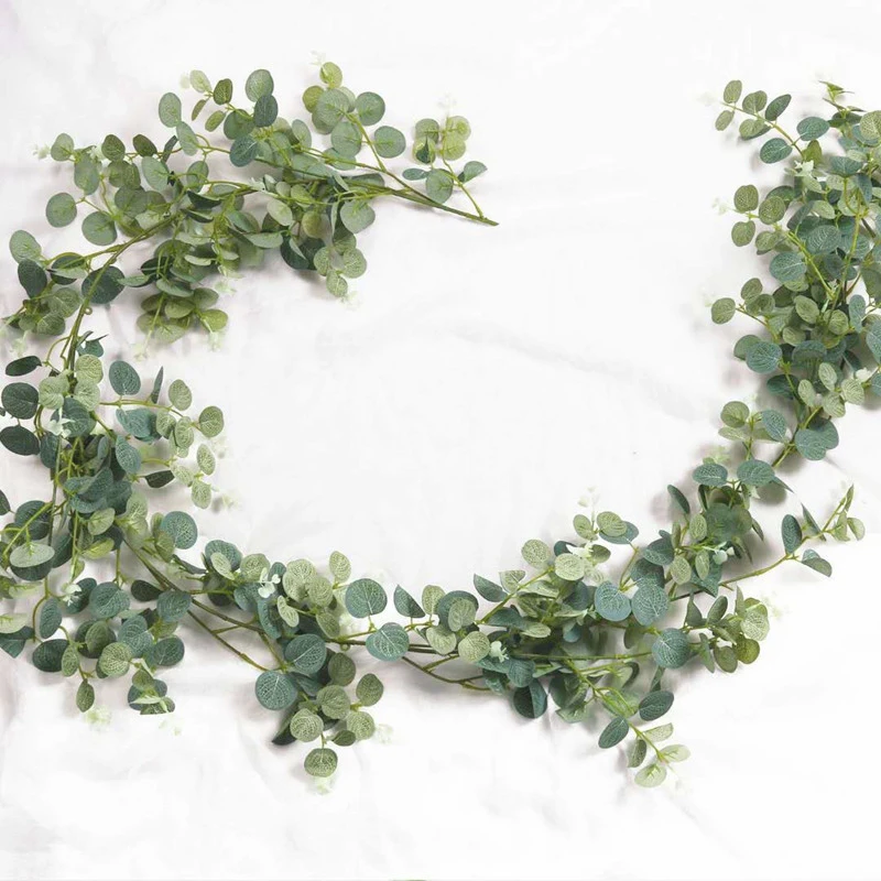 JAROWN Artificial Eucalyptus Flower Vine Rose Peony Wisteria Greenery Rattan Fake Flowers DIY Wreath Wedding Table Decoration Home Garden Flower Wall Decor Plants (25)