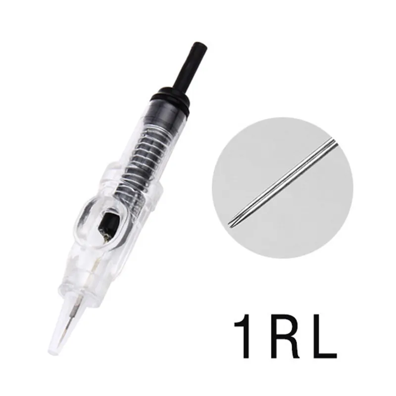 100pcs 1 para Agulha Easy Click Universal Dermografo 1,3,5RL permanent makeup Cartridge Needles For Eyebrow LIP digital needles-5