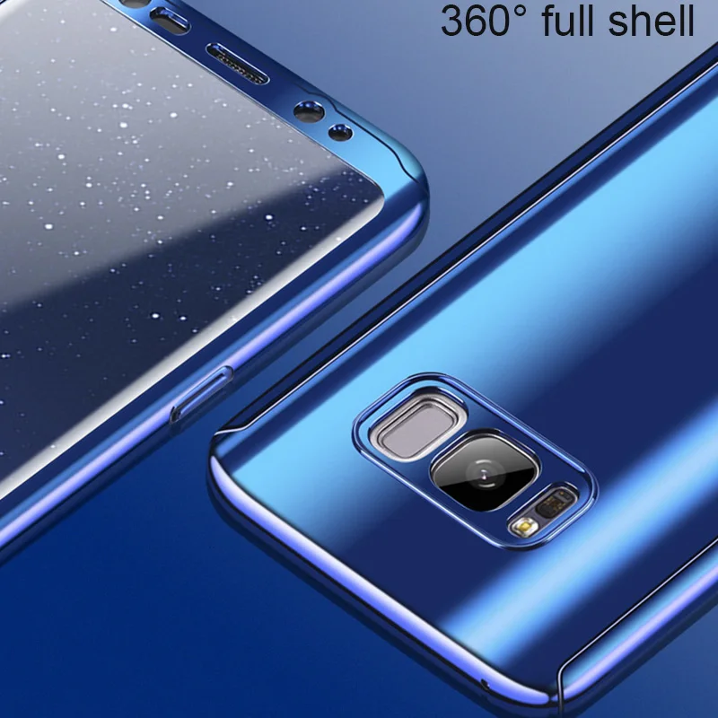 360 полноградусный противоударный чехол для телефона Samsung Galaxy S8 S9 Plus покрытие зеркальная задняя крышка защитный чехол для телефона чехол