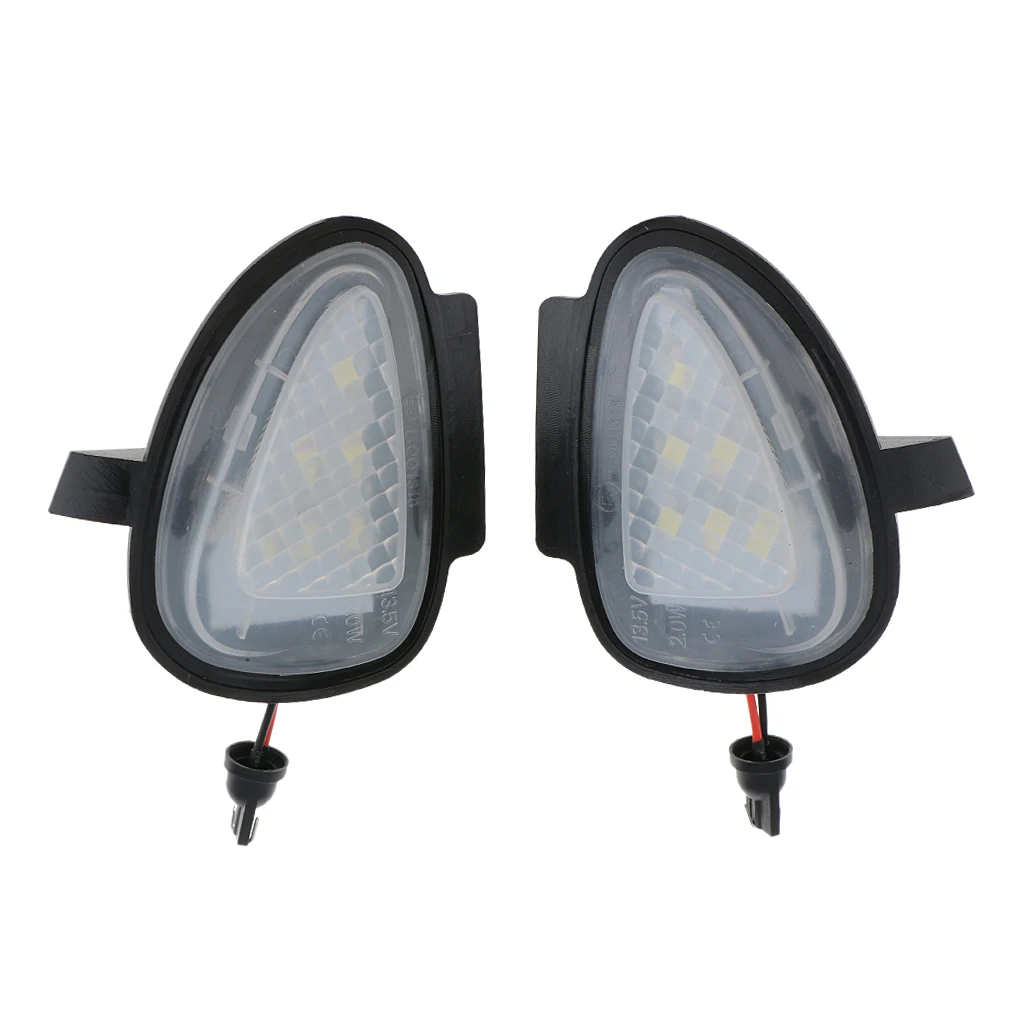 2x High Power White LED Side Mirror Puddle Lights For Vw Golf 5 6