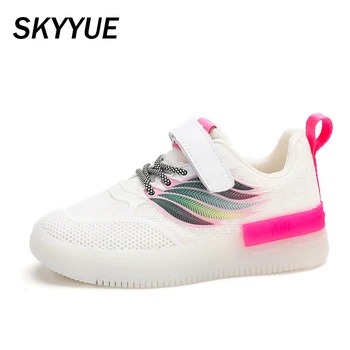 

Kids Casual Sneakers Children Mesh Sport Sneakers Boys Brand Running Shoes Baby Girls Pu Leather Sneakers White Trainers Spring